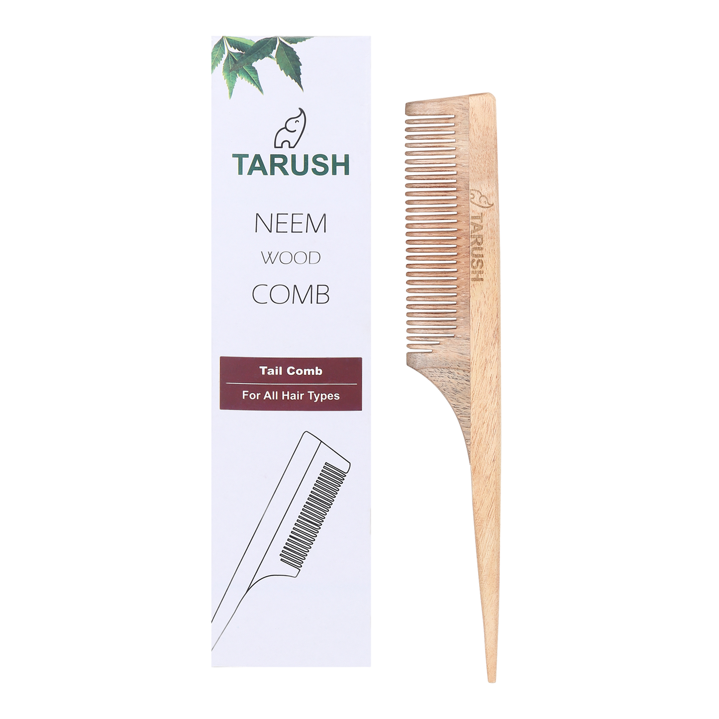 Neem wood Tail comb